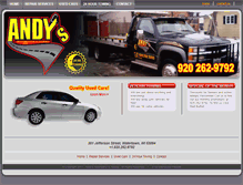 Tablet Screenshot of andysautomotiveandtowing.com